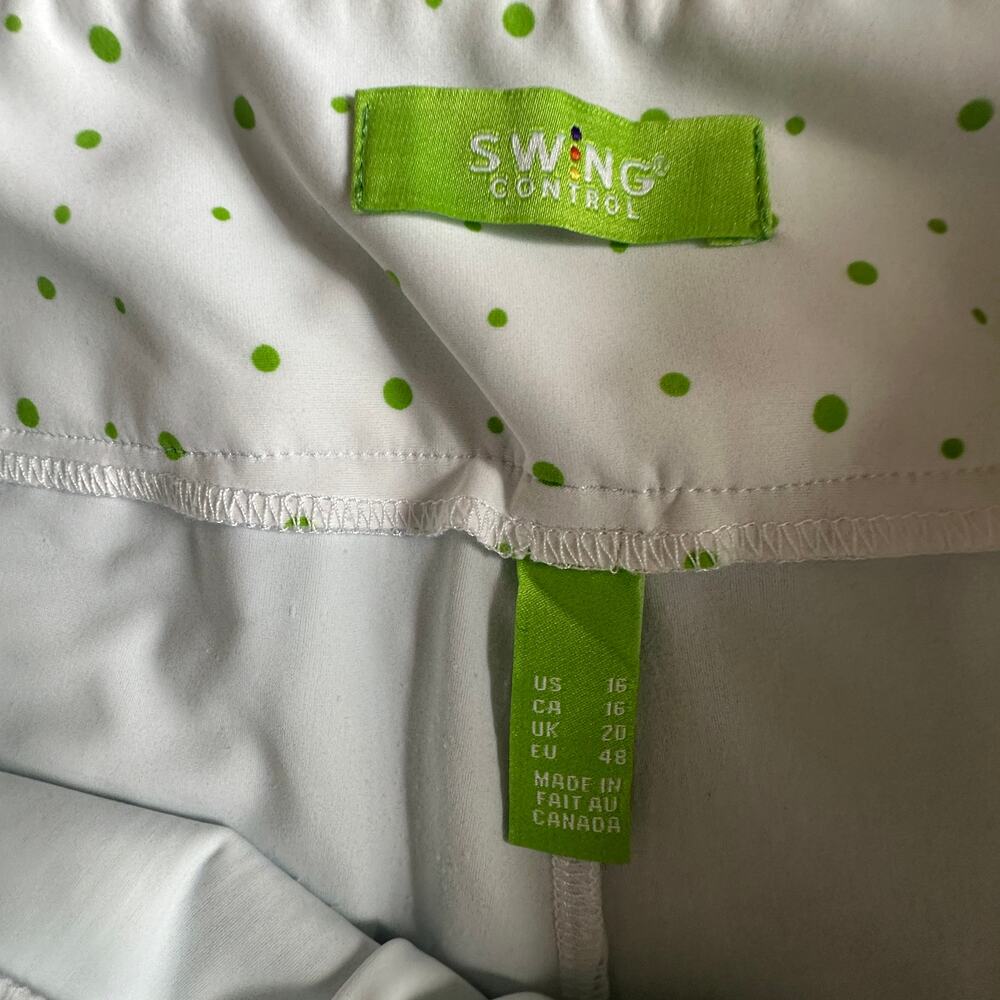 Swing Control Striped Golf Skort Womens Sz 16 Green Golf Tennis Sporty Skirt XL - Picture 6 of 10